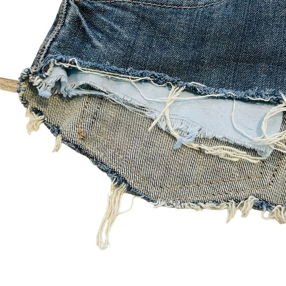 Next Jeans Medium Wash Low Rise Denim Cutoff Shorts - Size 26 - Picture 4 of 13